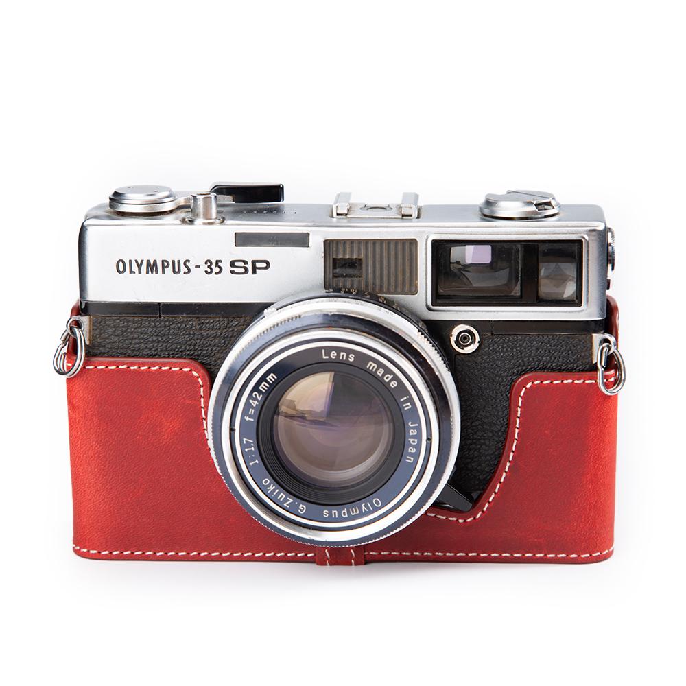 Leather Camera Half Case 35 SP Bag Leather Camera Bag For Olympus 35 SP Case Genuine Protective Case Photography Accessories