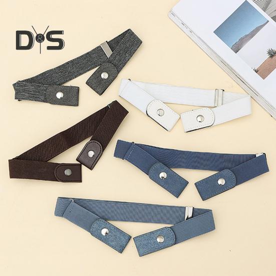 Lazy Belt Comfortable Elastic Design Faux Leather Waistband Adjustable Fit Invisible Jeans Belt Daily Wear