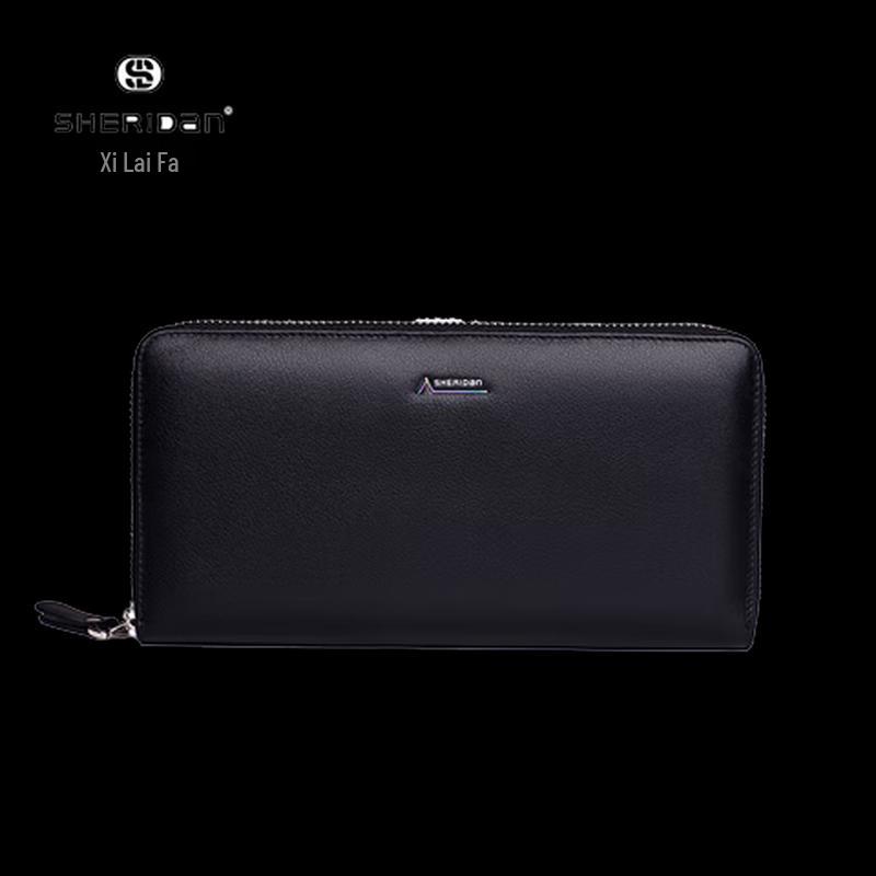 Мужской кожаный кошелек на длинной молнии 22*11.8*3.5cm