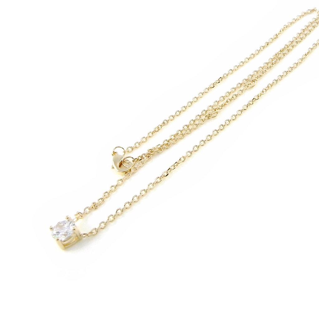 Les Trésors De Lily [B9854] - Gold Plated Necklace 'Essentiel' Golden White - 5 Mm