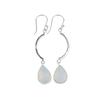 For Gift Milky Opal Gemstone 925 Sterling Silver Jewelry Handmade Earrings 2.60" EE-43-14