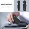 Wireless Lavalier Microphone With Charging Box 2.4GHz Noise Reduction Video Record Microphone for Mobile Phone