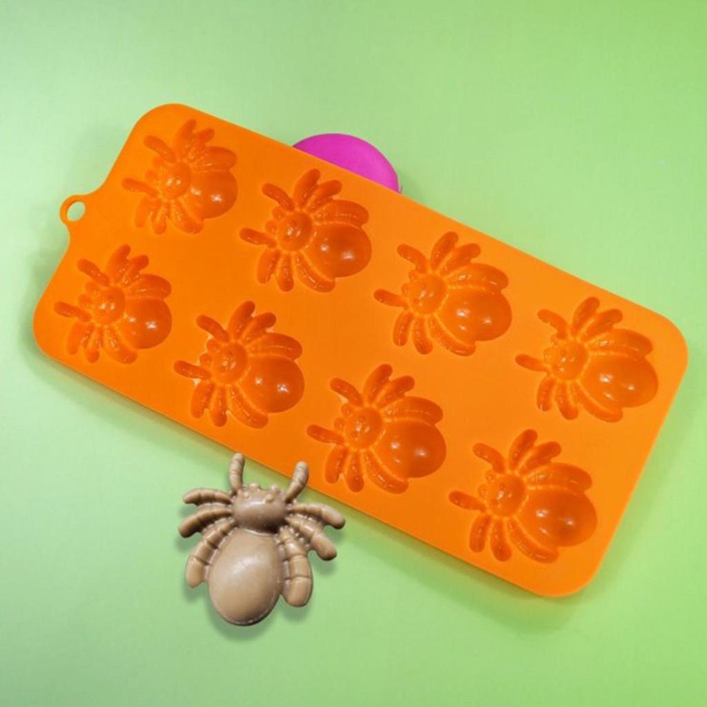 Halloween Molds Silicone Candy Spider Broom Pumpkin Moulds Easy Release Non Stick Silicone Mold For Craft Wax Fondant Resin Soap