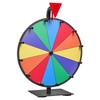 Ruota della Fortuna Rotante da 305 mm, Ruota Rotante a 12 Scomparti con Supporto, Roulette della Fortuna da Tavolo con Lavagna Cancellabile e 2 Pennarelli, 6 Colori, Facile