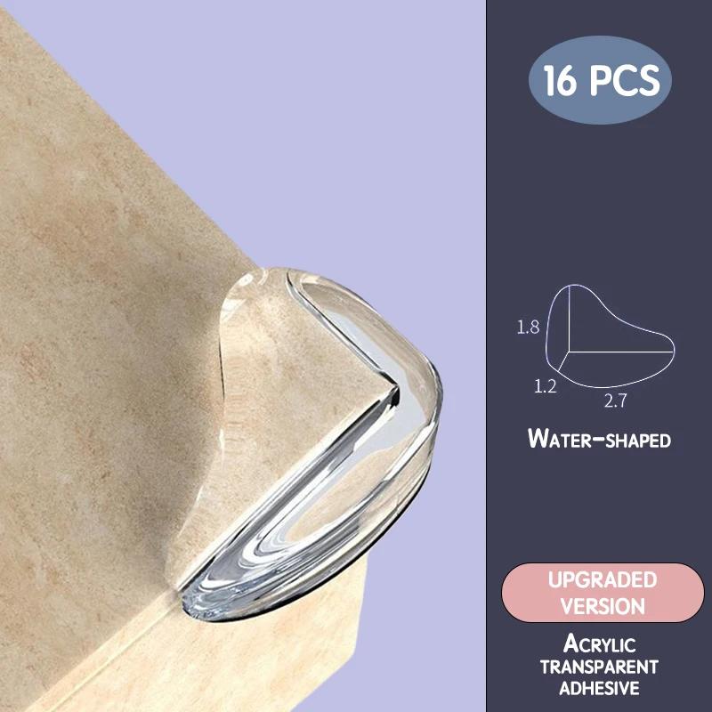 16PCS Baby Safety Silicone Protector Table Corner Edge Cover Protection Children Anticollision Guards Security Protection