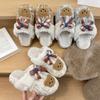 Cartoon Cute Bow Bag Head Slippers Women's Autumn New Versatile and Comfortable Bag Head Slippers Women