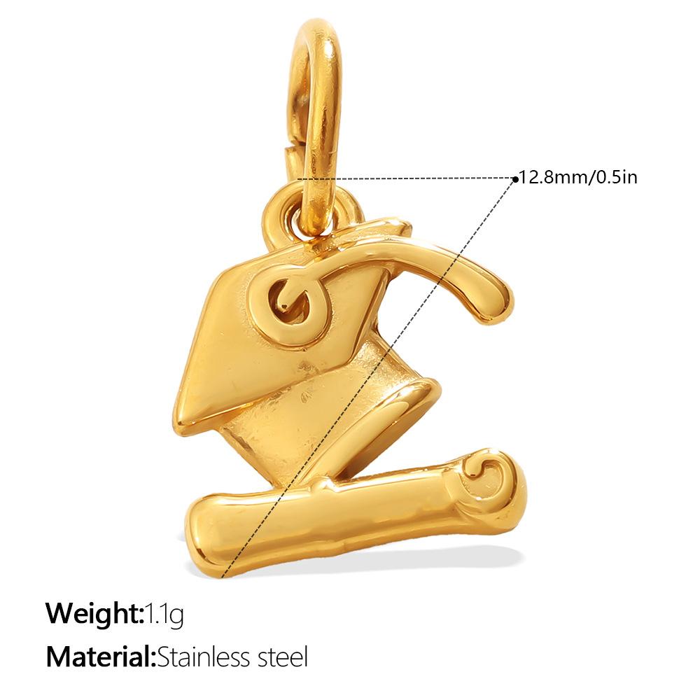 Vintage Fashion Diy Smiley Face Love Coconut Tree Pendant Stainless Steel Gold-Plated Various Jewelry Accessories