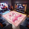 1PC Custom Name Love Birds Heartbeat Theme Floor Mat Ideal for Living Room, Game Rooms, Office, Bedroom,Floor Mat Playful Design