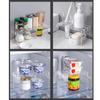 Multi Purpose Layered Fridge Rack Space Saving Kitchen Organizer Shelf Accessory Transparent Cosmetics Desktop Stand