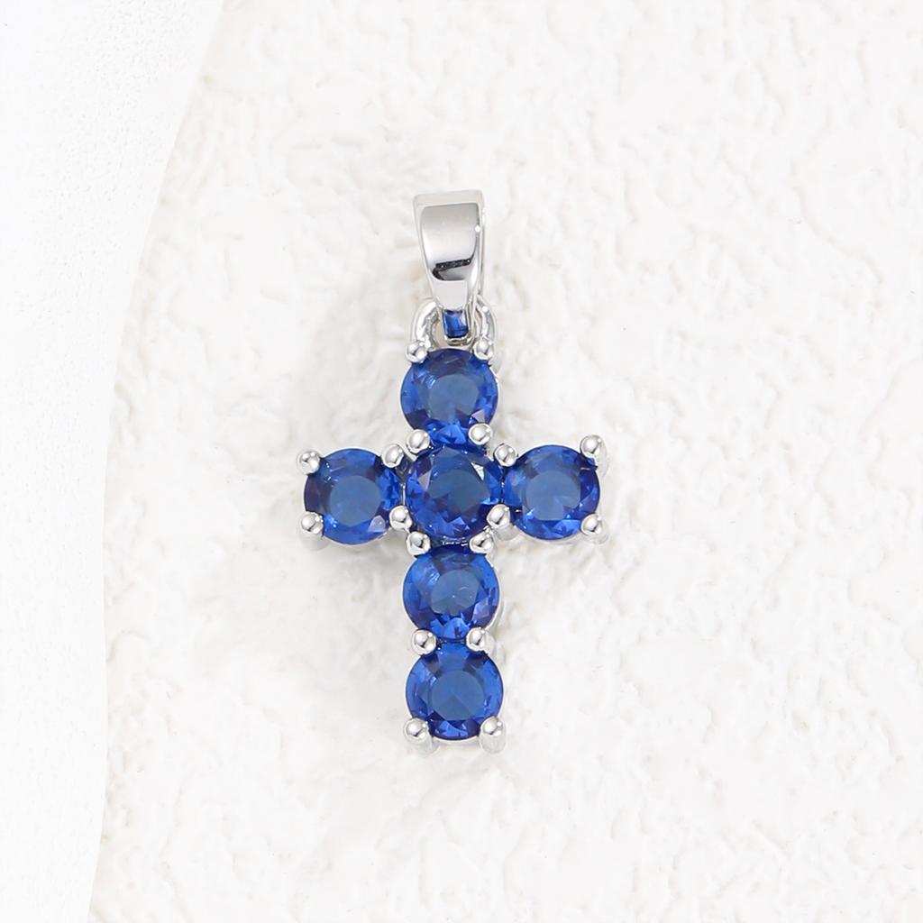 2025 New Stainless Steel Cross Necklace 18K Real Gold Plated Cubic Zirconia Christian Cross Charms Religious Pendant