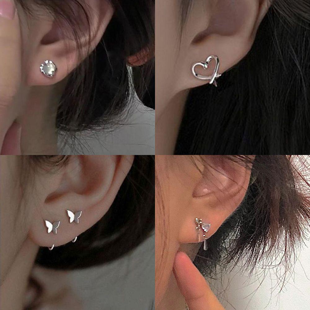 Cercei Nișă Stil Aloof: Argint Sterling 925 cu Eleganță de Basm, Design Minimalist în Stil Național.