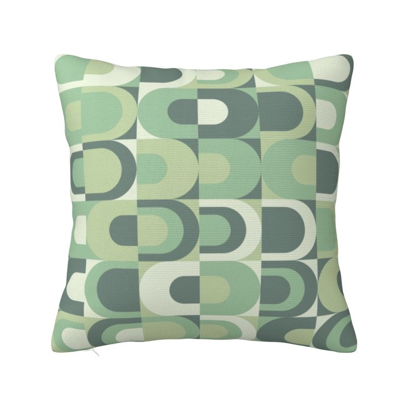 Custom 70s Pattern Retro Inustrial In Orange And Dark Brown Cushion Cover Modern Geometric Soft Nordic Pillow Living Room