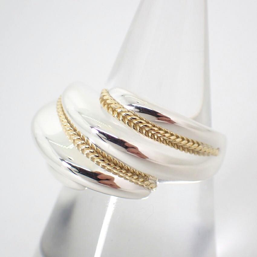 [Used] TIFFANY 925/750 Twisted Ring / Size 10 / j69-3