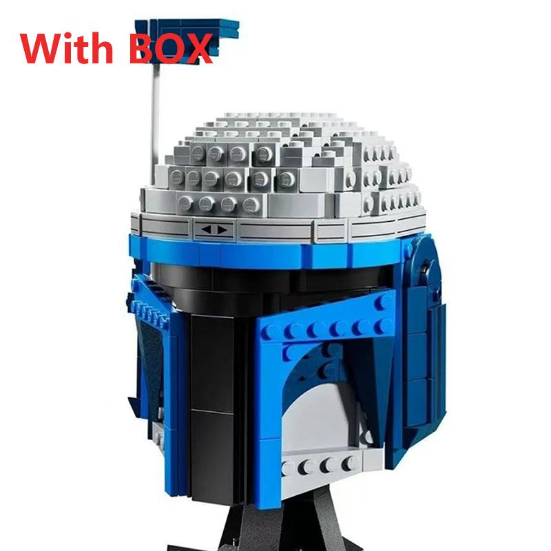 Non-Toxic Space Battle Fighter Pilot Helmet Building Blocks Desk Decoration Bobas Leias Jangos Kylos Fetts Rens Bricks Gift Party Favors