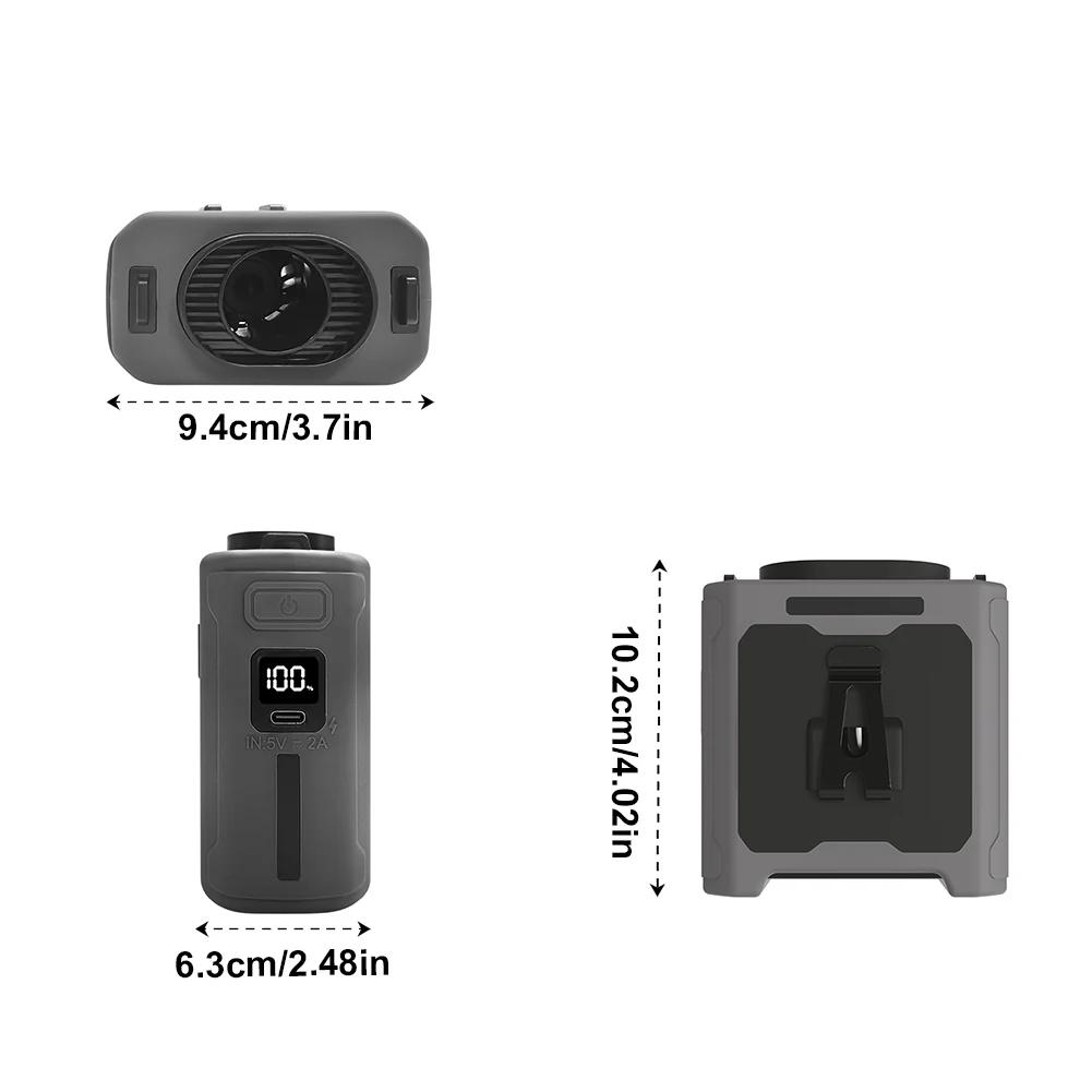 Waist Clip Fan Portable Mini Hanging Neck Fan USB Rechargeable Small Outdoor Travel Camping Waist Fan with Power Bank LED Light