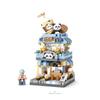 2026 NEW Panda Pet Coffee Ice Cream Flower Shop Store Street View Food House Building Blocks Kit Girls Model Kids Toy Children