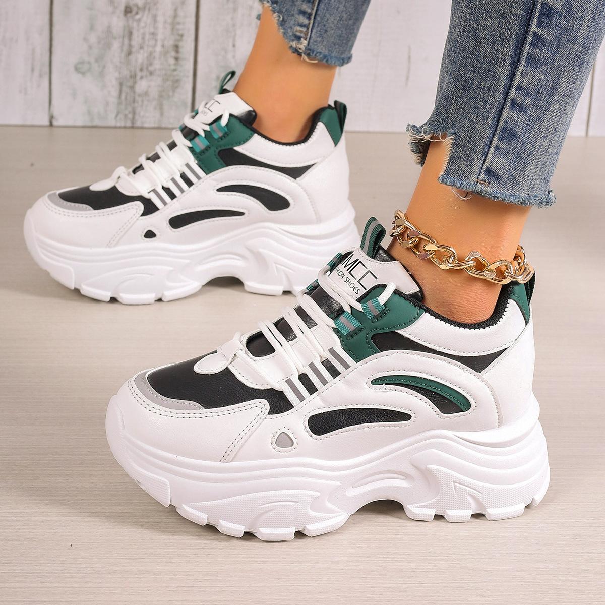 

Женские туфли-папы на внутренней платформе, осень-зима, новые универсальные женские туфли, туфли-папы на платформе, спортивная и повседневная обувь 40 чёрный