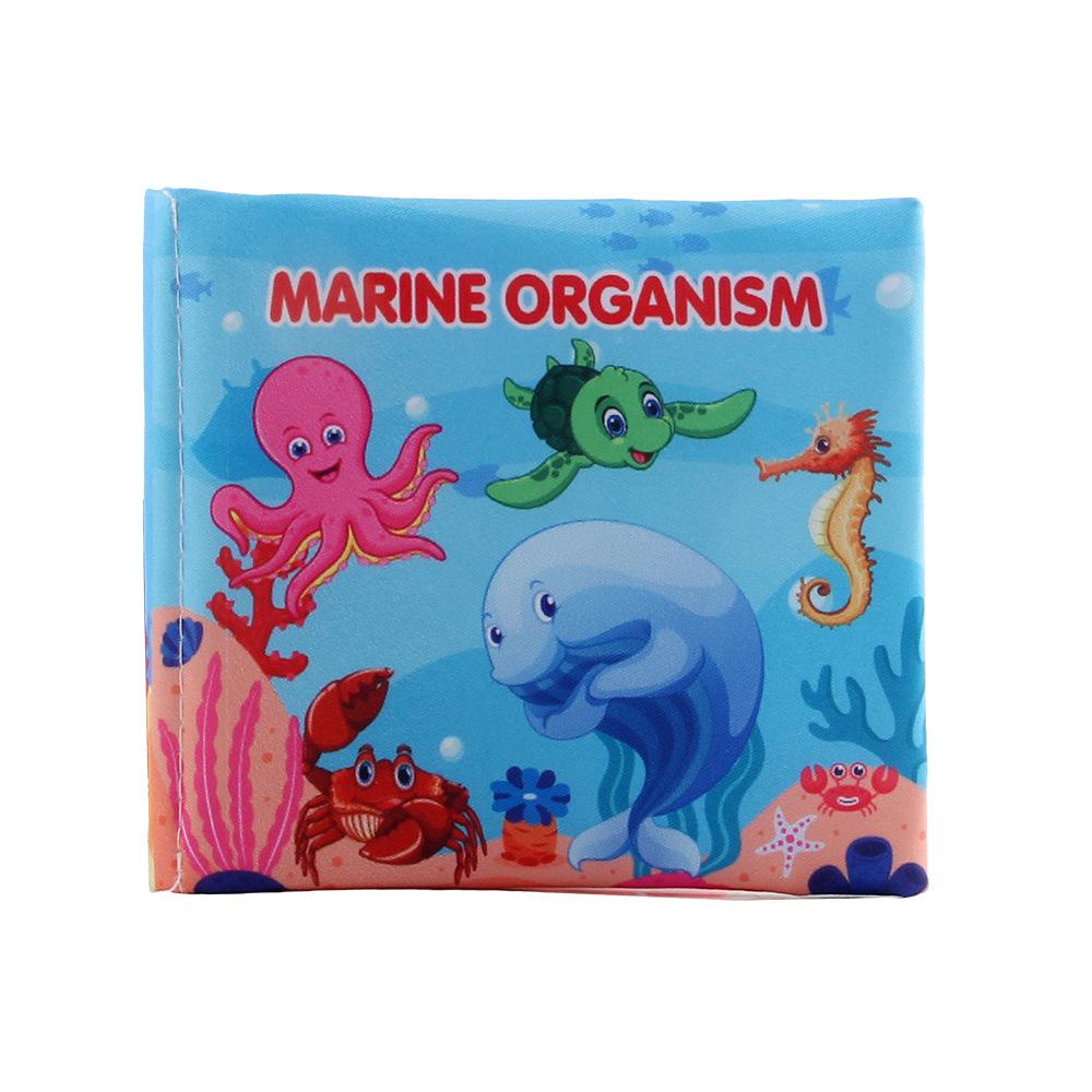 Resources Children'S Baby Cognitive Cloth Book Intellectual Toys Early Education Can'T Tear English Marine Animal Palm Book