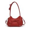 Niche design crescent bag new armpit bag simple bow shoulder fashion messenger bag