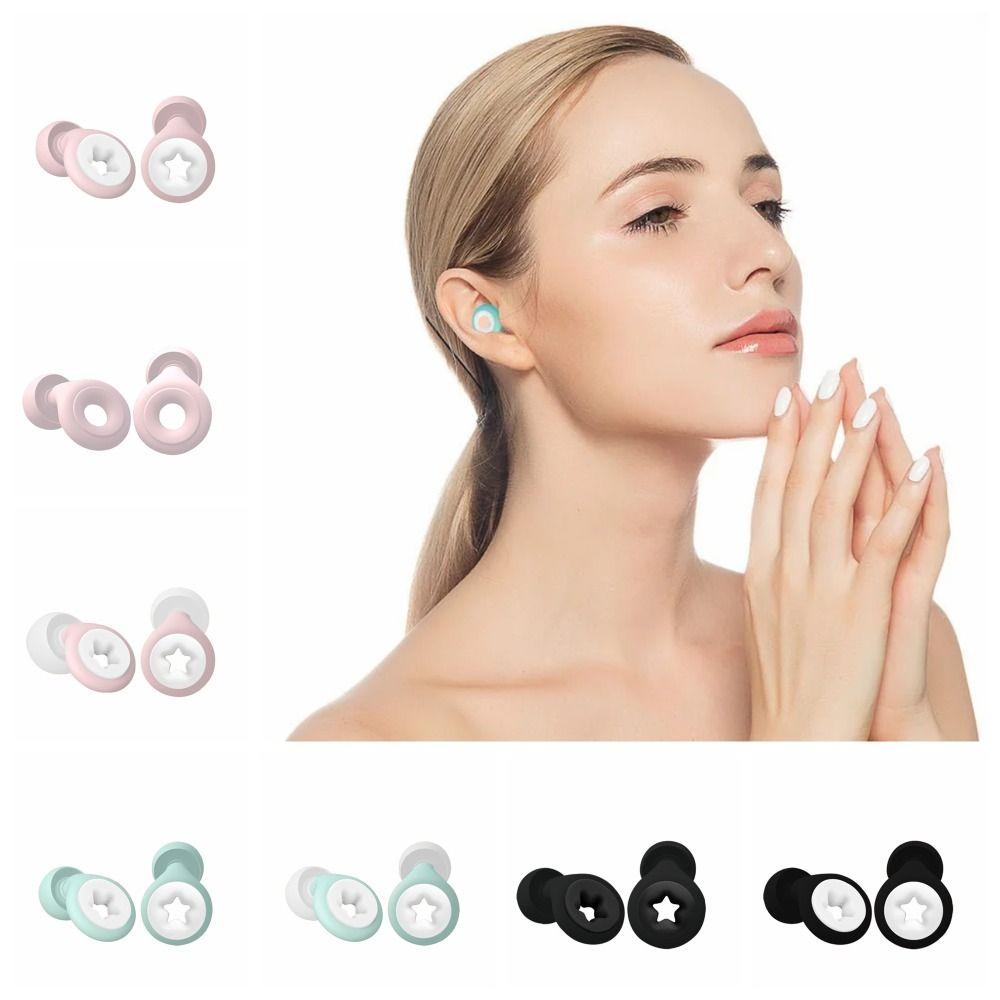 

Ear Protection Swimming Ear Plugs Noise Reduction Anti Noise Ear Plugs Student white&black-round