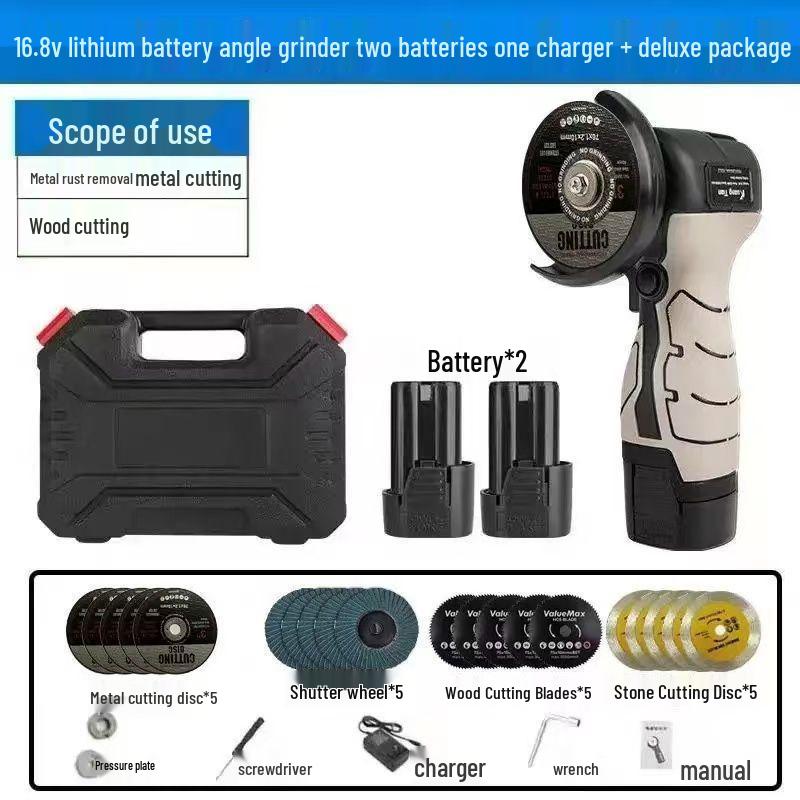 Rechargeable Mini Angle Grinder and Sander with Lithium Battery