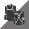 Safety Workwear Outdoor Worker Safety-first Printed Long-sleeved T-shirt Autumn Men's Loose Round Neck Work Shirt