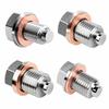 M12 M14 Oil Drain Plug Stainless Steel Crush Washer Gasket Reusable Oil Pan Bolt
