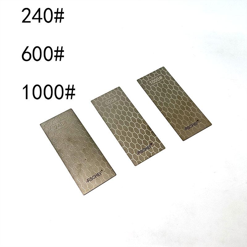 Diamond Knives Sharpening Stone Grit 240# 400# 600# 1000# Grindstone Knife Sharpener Ultra-thin Honeycomb Surface Whetstone