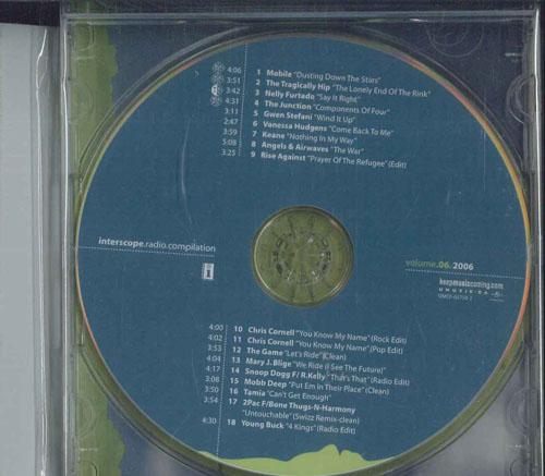CD РАЗЛИЧНЫЕ Interscope Radio Compilation Volume UMCF057502 INTERSCOPE 2006 Канада Рок Б/у