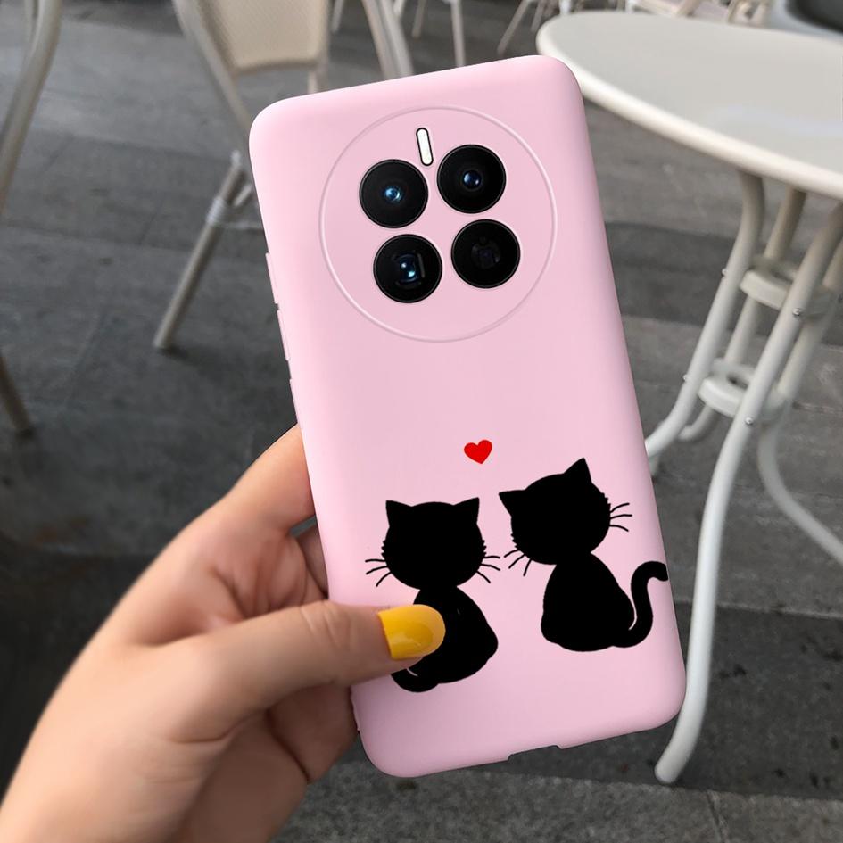 For Huawei Mate 50 Pro Case 2022 Cute Cartoon Cat Painted Soft TPU Protective Cover For Huawei Mate50 Pro DCO-LX9 CET-LX9 Fundas
