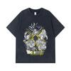 275 GSM Washed T-shirts 100% Cotton Dragon Ball V49 Super Saiyan Print Unisex Heavy Cotton T Shirt