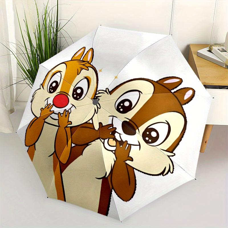 1pc Chip 'n' Dale Automatic Open/close, All-Season Portable Folding Umbrella, Perfect Gift for Friends  y250807025