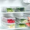 Thickened Refrigerator Storage Container for Freshing Herbs Scallions Noodles Eggs Kitchen Organizers With Airtights Lid
