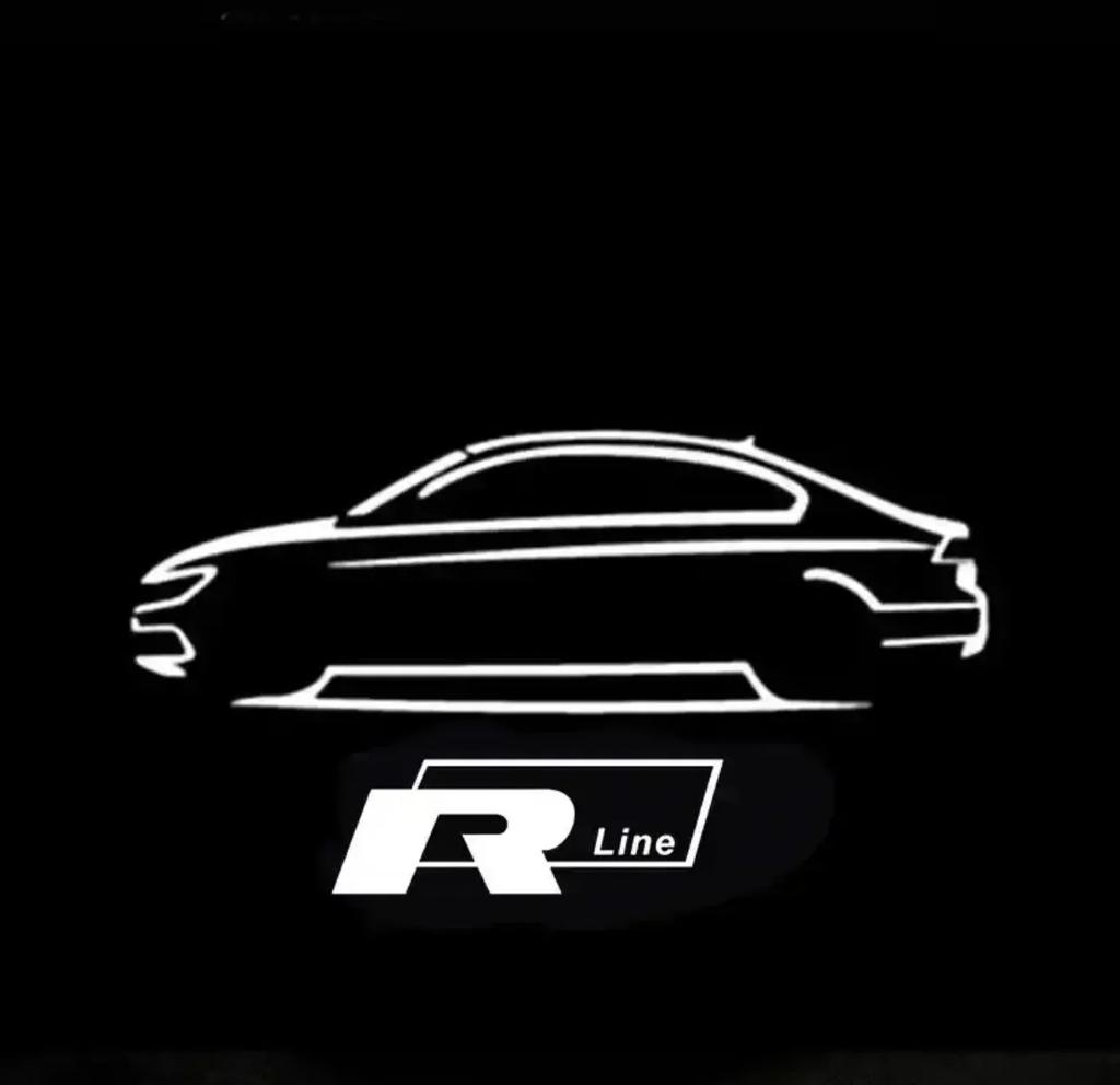 2-4PCS Car Door Welcome Lights LED Courtesy Projector for VW R LINE Rline Golf Tiguan CC Jetta Passat T-ROC Touareg Touran
