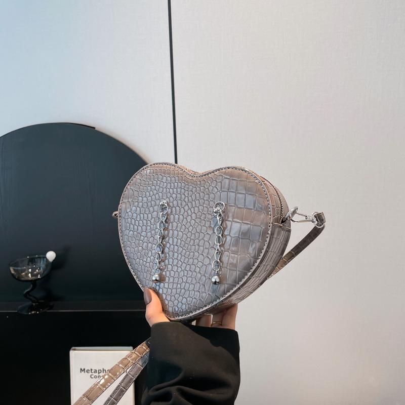 

Новая модная креативная личность любовь наплечная сумка высокое чувство тренд цепочка сумка-мессенджер женщины серый