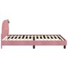 Children s Bed Frame with Headboard Pink 90 x 190 cm Velvet