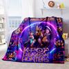 K-Pop-Demon-Hunters Blanket Hot Anime Flannel Blanket Fan Gift Suitable for Home Leisure Camping Travel Multifunctional Blanket1
