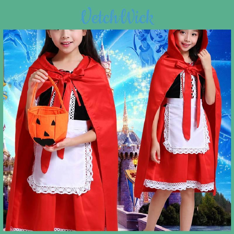 Entzückendes Rotkäppchen Kostüm Für Mädchen Halloween Cosplay Party