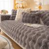 Warmer Samt Sofabezug Imitation Kaninchenfell Dick Plüsch Winter Sofakissen Wohnzimmer Verdickter Bubble Samt Sofabezug