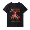 ONE PIECE T-shirt Aslo Luffy Sauron Short Sleeve Male Anime Cartoon Ins Loose Japanese Printed T-Shirt Y2K