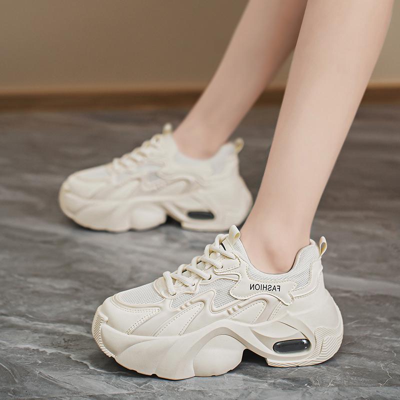 Damen Freizeitschuhe Mode Atmungsaktive Walking Mesh Flache Schuhe Sneaker Damen Gym Vulkanisierte Schuhe Weiß Damen Schuhwerk