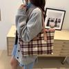 Stylish 2024 Large Capacity Womens Tote Bag For Work Commuting With Chic Checkered Design