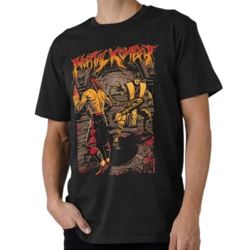 

Vintage 90 s Mortal Kombat ALT2 Gift tshirt for gamer 100% cotton printed Men s Short Sleeve Graphic T-Shirt All size tops S-... S разноцветный