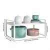 Space-Saving Adjustable Kitchen Rack! Multifunctional Shelf for Countertop, Cabinet & Sink. Easy Install, Black & White.