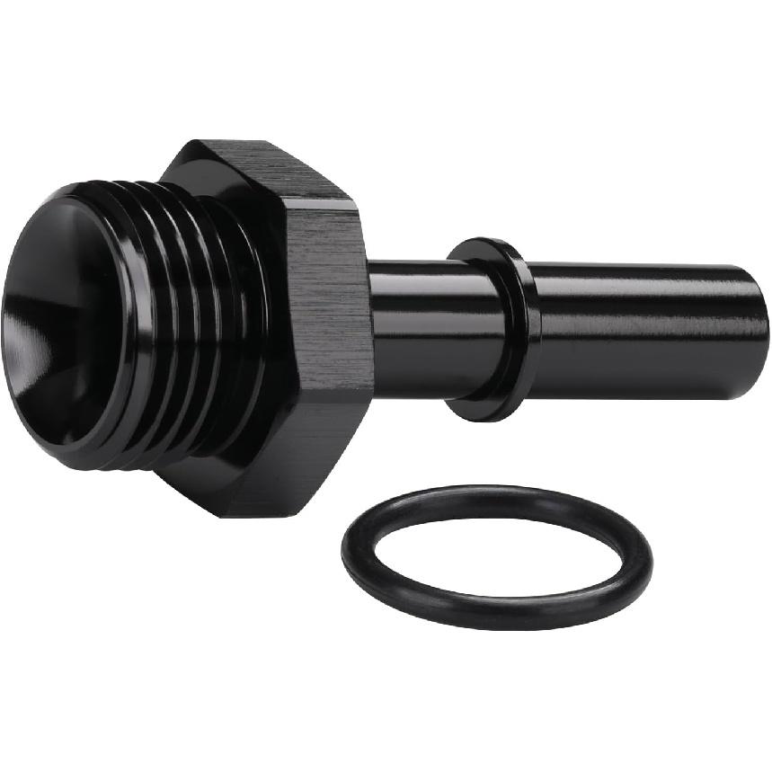 8AN -8 ORB Male to 3/8" SAE Quick Disconnect Connect Male Push On EFI Fuel Fitting Adapter Straight Aluminum Black