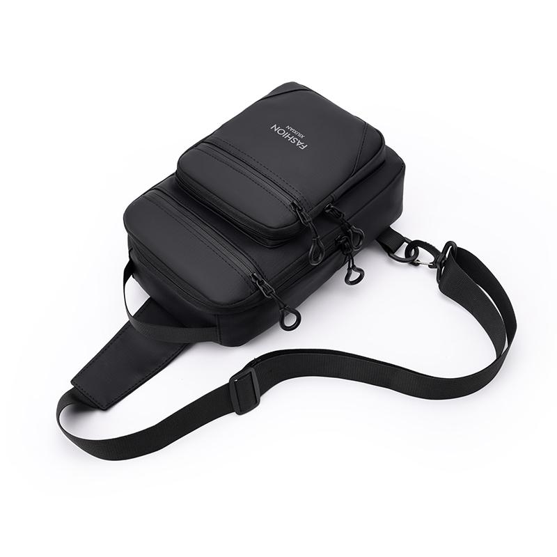 Men's Chest Bag Sports Commuter Shoulder Bag Multifunctional Nylon Large Capacity Outdoor Crossbody Bag