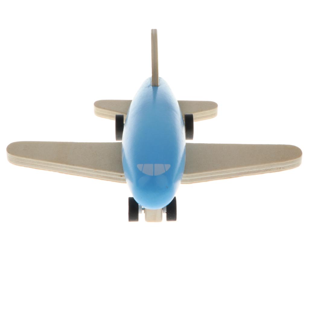 Mini Wooden Pull Back Airplane Friction Powered Toy for Kids Gift Blue Mini Wooden Pull Back Airplane Friction Powered Toy for Kids Gift Blue