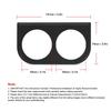 2 Hole Gauge Panel, 2" Easy Installation, Secure Dash Gauge Pods for Vehicles (Black)