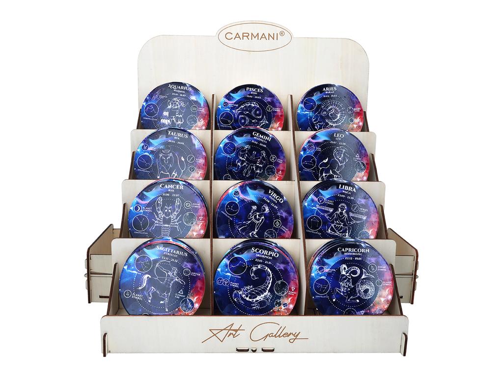 Komplet 4 Podkładek Ceramicznych Znaki Zodiaku Lew Pod Kubek Talerzyk