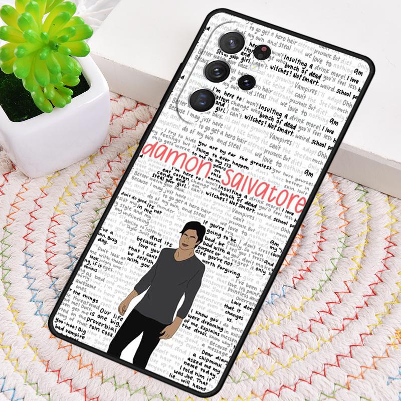 Damon Elena The Vampire Diaries Phone Case for Samsung Galaxy note 10 pro S26 Ultra S23 S24 FE S25 S21 S22 PLUS shockproof Cove